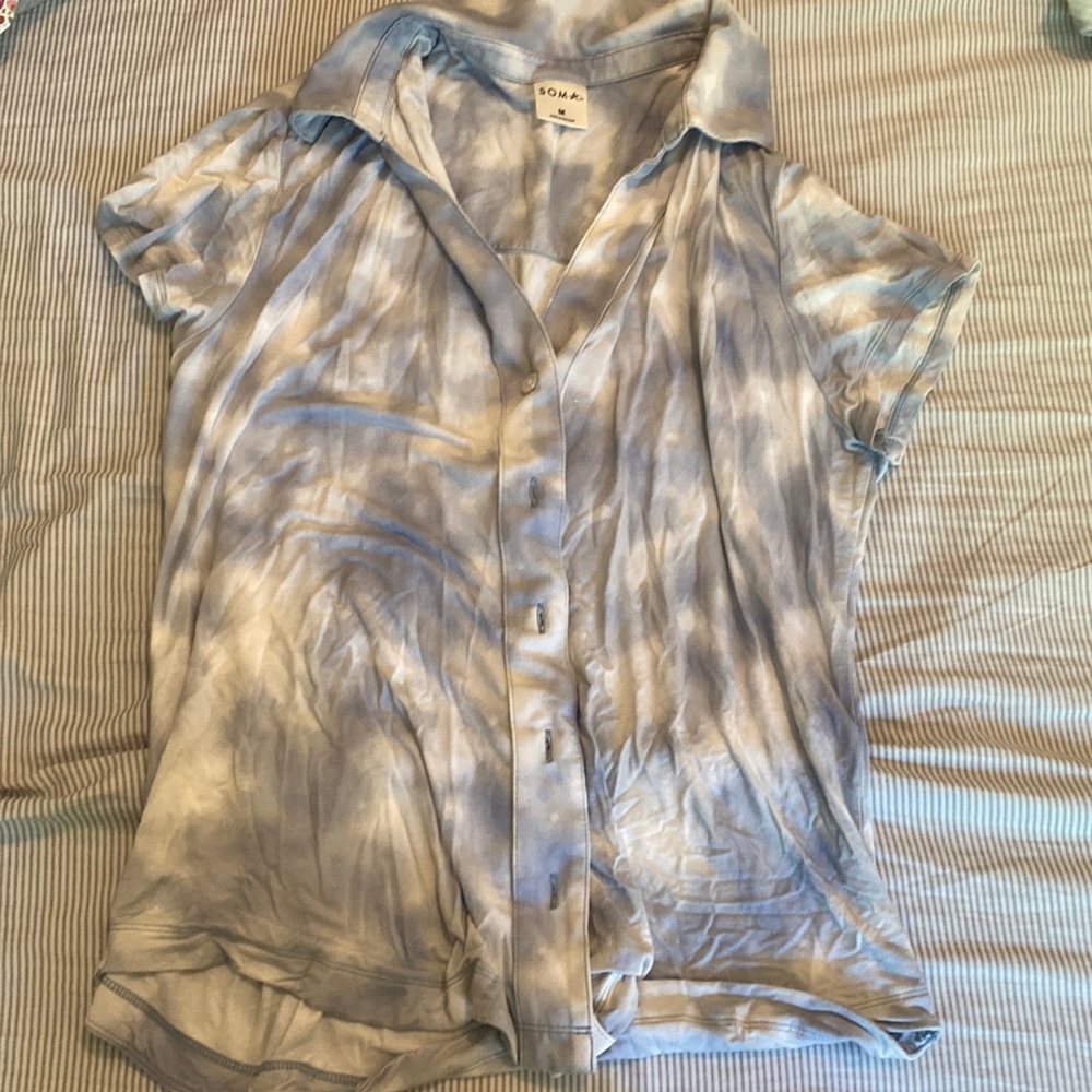 Soma Cool Nights Button PJ Top